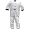 Student Kung Fu White Uniform For Training 1 Student Kung Fu White Uniform For Training -Martial Arts Supplies SP523A