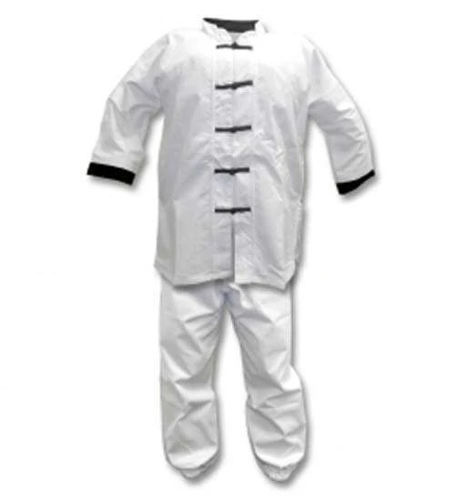 Student Kung Fu White Uniform For Training 3 Student Kung Fu White Uniform For Training