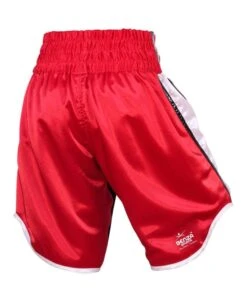 Boxing Shorts “Special Edition” Bottom Curve RED-BLK/WHT -Martial Arts Supplies benza boxing short 3