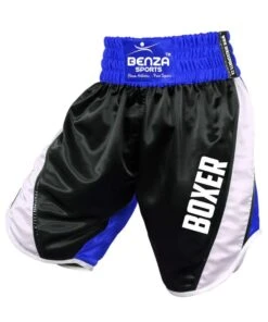 Boxing Trunks “Special Edition” Bottom Curve BLUE-BLK/WHT