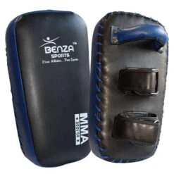 BENZA Booster Thai Kick Pads BLK/BLU -Martial Arts Supplies booster thai kick pads vinyl blue 1
