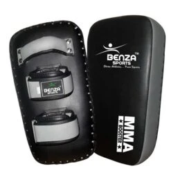 MMA Thai Kicking Pads BENZA BOOSTER BLK/GRY -Martial Arts Supplies booster thai kick pads vinyl grey 3