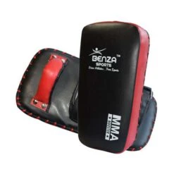 MMA Thai Kicking Pads BENZA BOOSTER BLK/RED -Martial Arts Supplies booster thai kick pads vinyl red 2