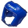 BENZA Boxing Competition Headgear – Open Face Blue Corner Headguard -Martial Arts Supplies boxing open face competition head guard blue