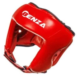 BENZA Boxing Competition Headgear – Open Face Red Corner Headguard
