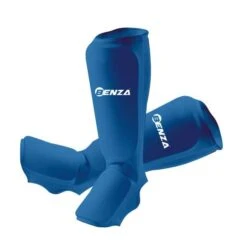 Cotton Shin Pads With Instep For Karate, Taekwondo, Judo Blue 7 Cotton Shin Pads With Instep For Karate, Taekwondo, Judo Blue -Martial Arts Supplies cotton shin instep guard blue 3