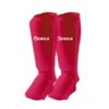 Cotton Shin Pads With Instep For Karate, Taekwondo, Judo Red -Martial Arts Supplies cotton shin instep guard red 2