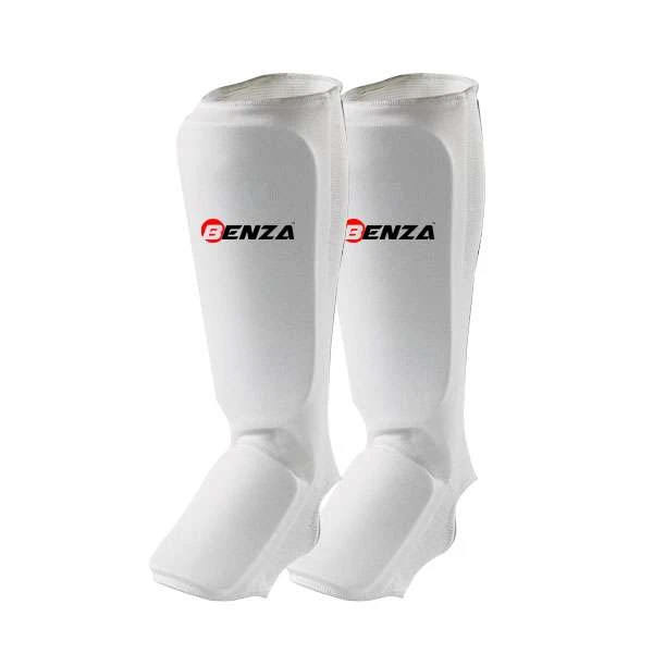 Cotton Shin Pads White With Instep For Karate, Taekwondo, Judo 6 Cotton Shin Pads White With Instep For Karate, Taekwondo, Judo - Image 4