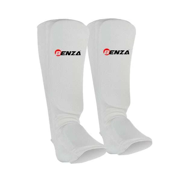 Cotton Shin Pads White With Instep For Karate, Taekwondo, Judo 4 Cotton Shin Pads White With Instep For Karate, Taekwondo, Judo - Image 2