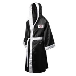 Boxing Robe With Hood Full Length CLR: Black