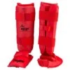 BENZA THUNDER WKF Style Karate Shin Instep 1 BENZA THUNDER WKF Style Karate Shin Instep -Martial Arts Supplies karate shin guard instep red