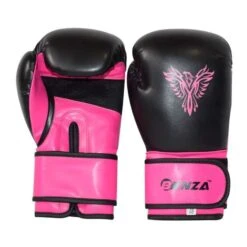 Women Pink Boxing Glove – Solid Series -Martial Arts Supplies solid series pnk blk boxing glove v935pb 1