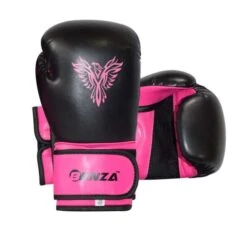 Women Pink Boxing Glove – Solid Series -Martial Arts Supplies solid series pnk blk boxing glove v935pb 3