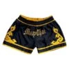 Muay Thai Shorts BLK / GOLD -Martial Arts Supplies thai boxing shorts 2200a
