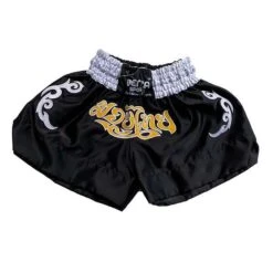 Muay Thai Shorts BLK/WHT For Thai Boxing