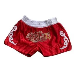 Muay Thai Shorts For Thai Boxing RED/WHT